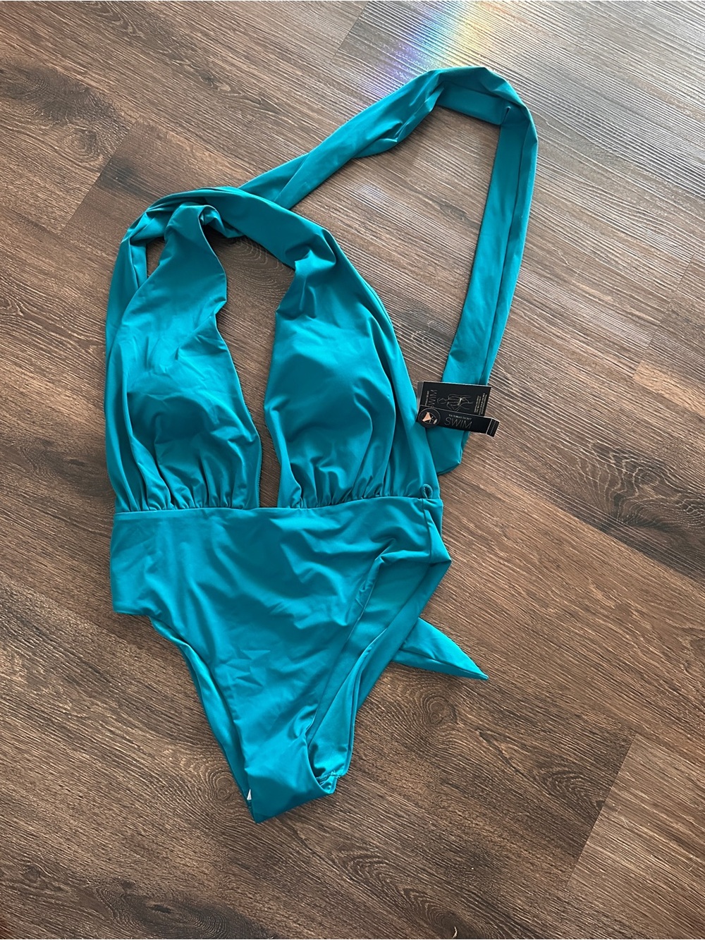 Victoria's Secret Teal Halter One-Piece Swimsuit